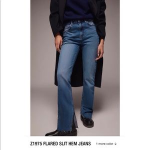 Zara flared split jeans